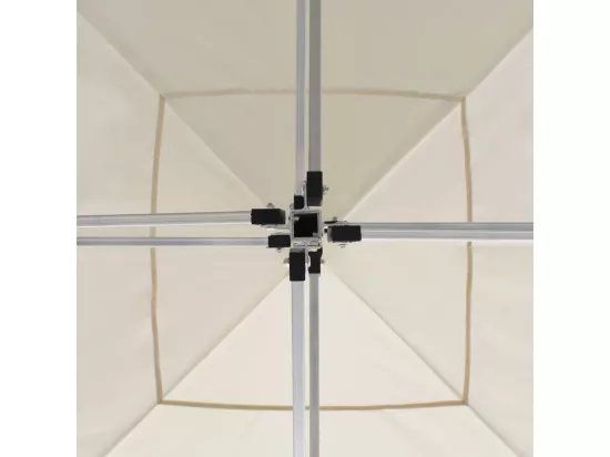 Tente de réception pliable avec parois Aluminium 2x2 m Crème