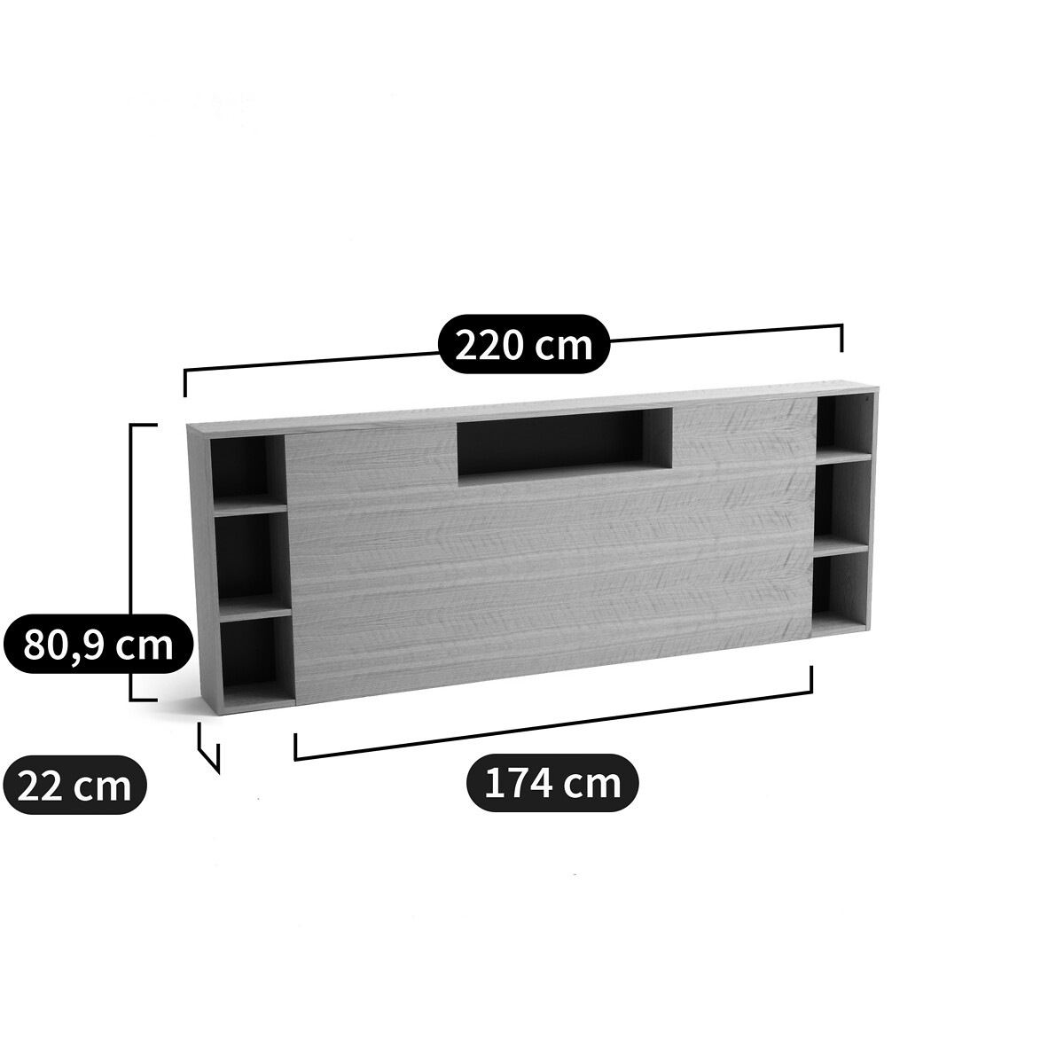 LA REDOUTE INTERIEURS<br>Cabeceira XL com arrumação, Biface