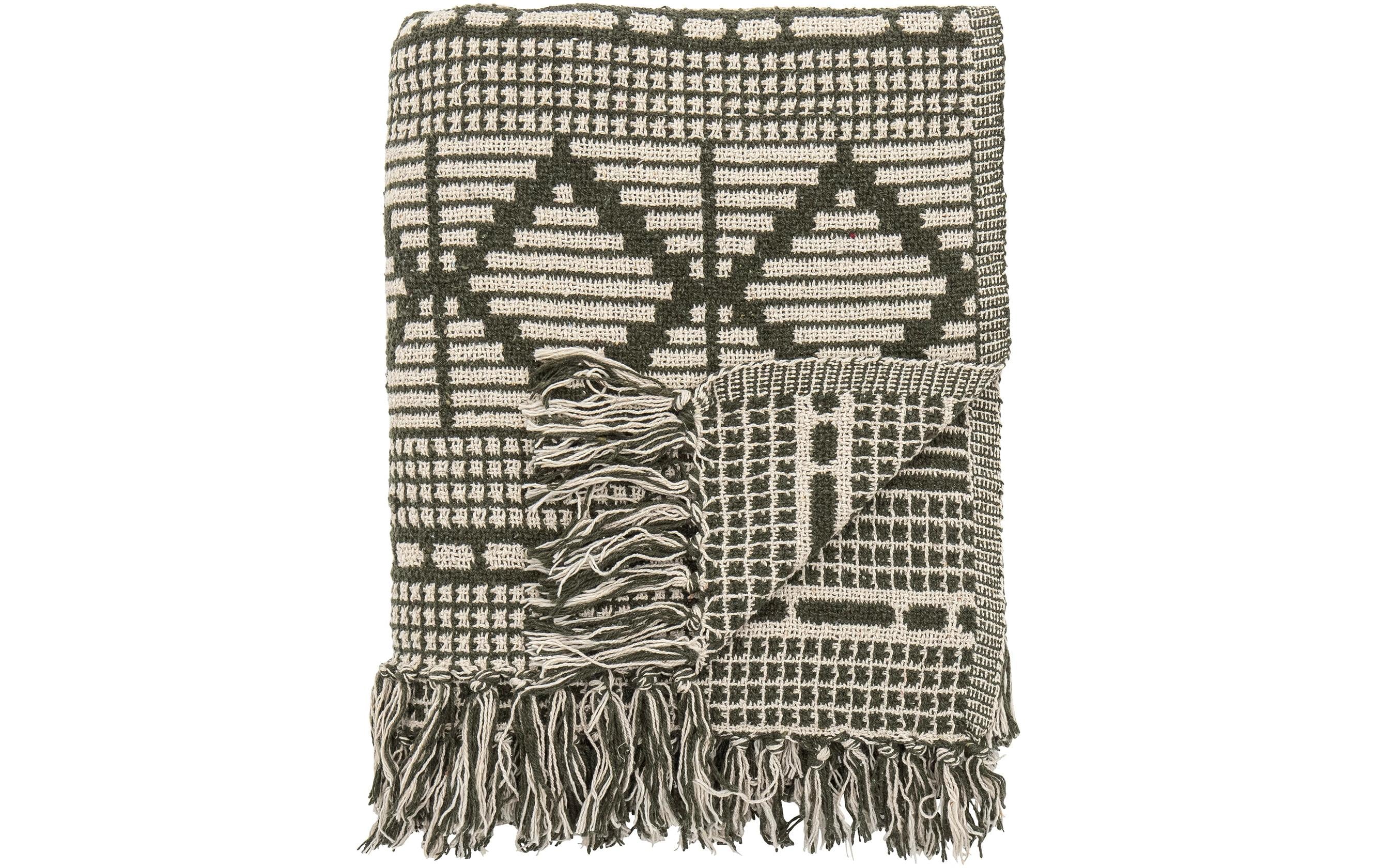 Decke Gutte 130 x 160 cm, Beige/GrünWohndecke