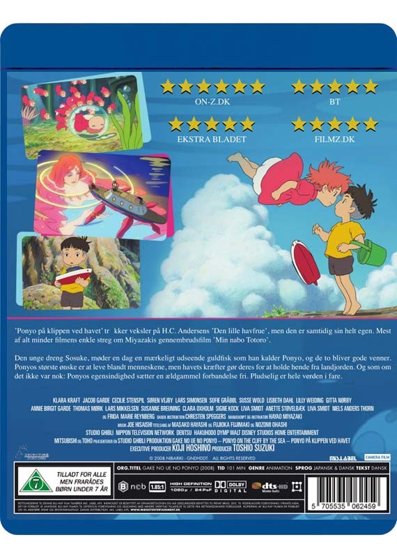 Ponyo på klippen ved havet (Blu-Ray)