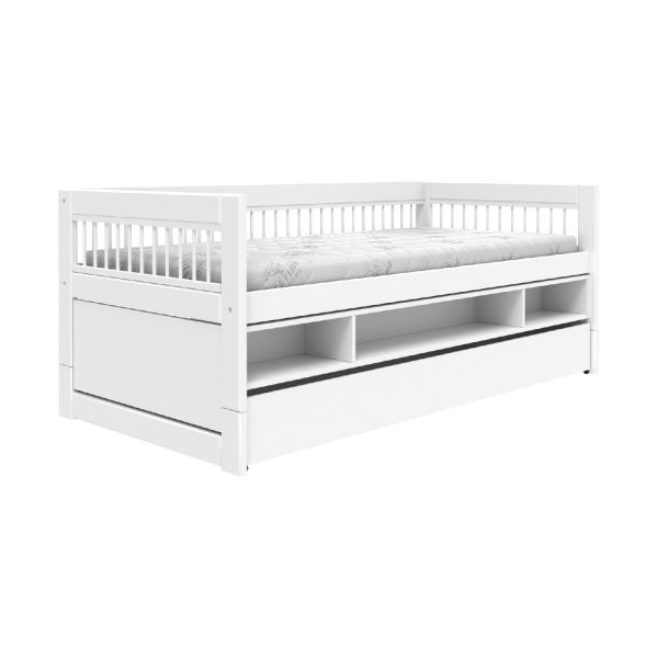 LifeTime Breeze Kajuitbed – Met opbergbox en bedlade – Luxe Lattenbodem