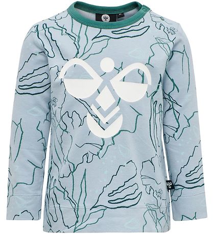 Hummel Bluse - hmlMagne - LyseBlå m. Print