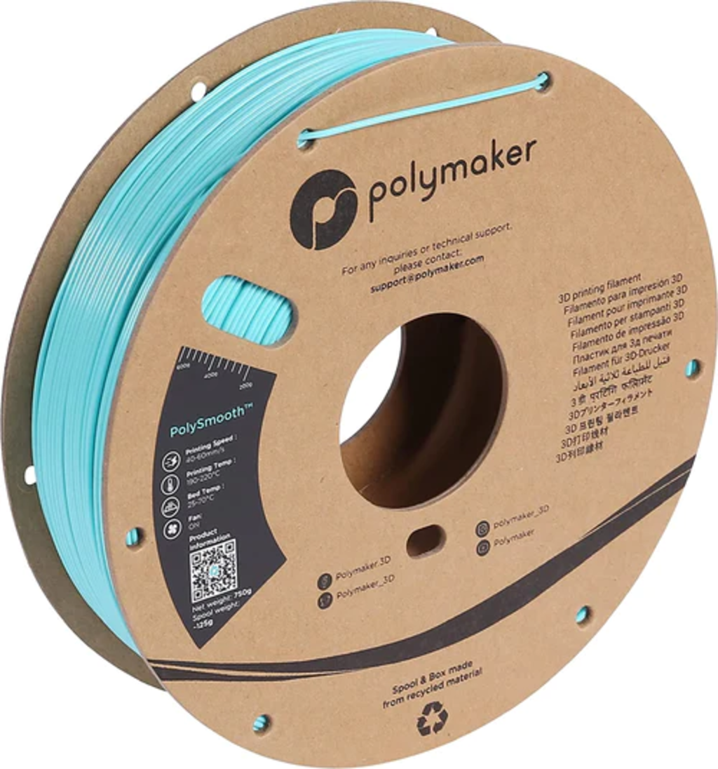 Polymaker  PolySmooth Polymaker Teal, 1,75 mm (750 g)    PVB basiertes Filament für glänzende Ideen ohne sichtbare Layer in Türkis