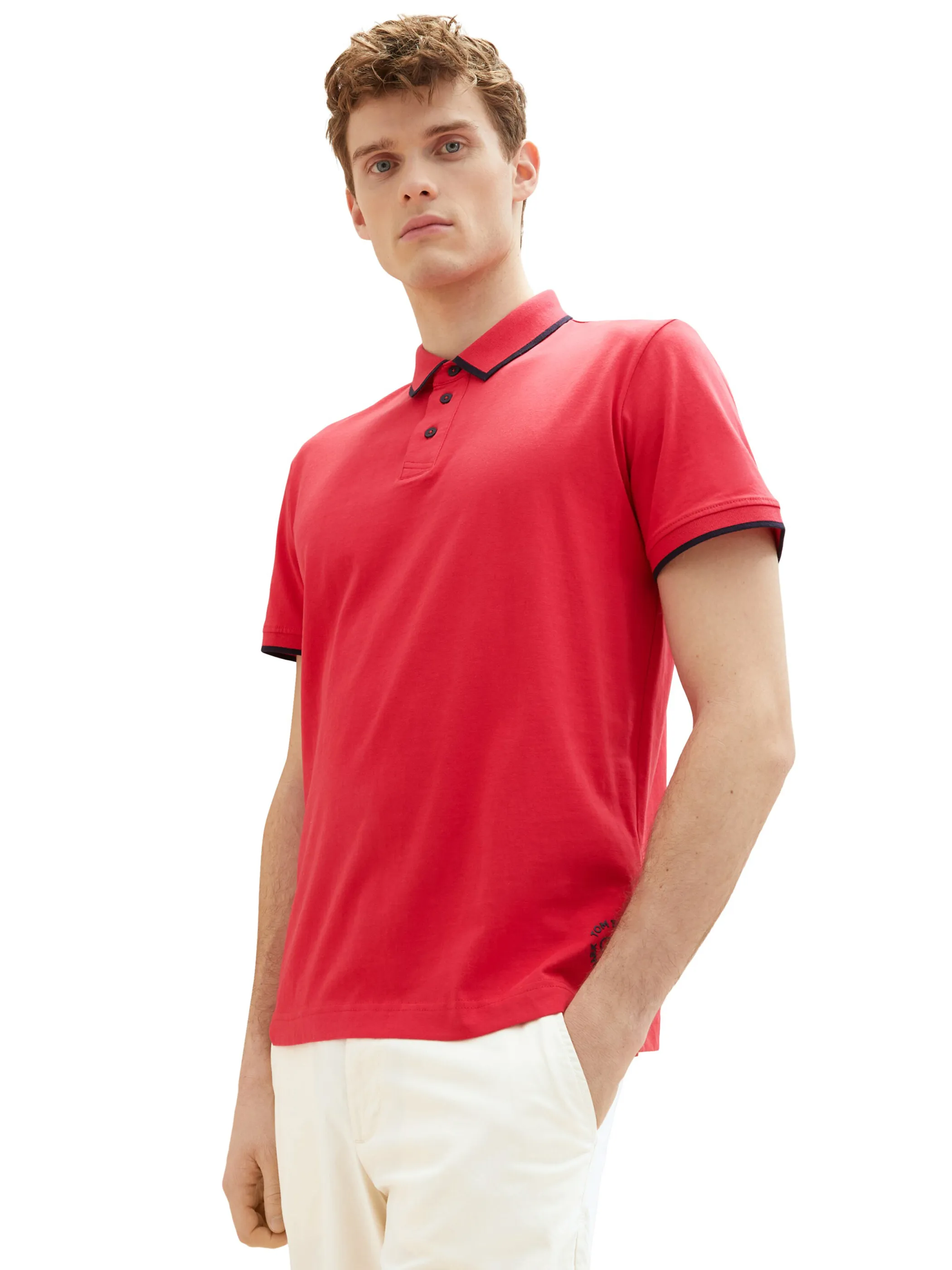 Herren Poloshirt mit kleinem Print