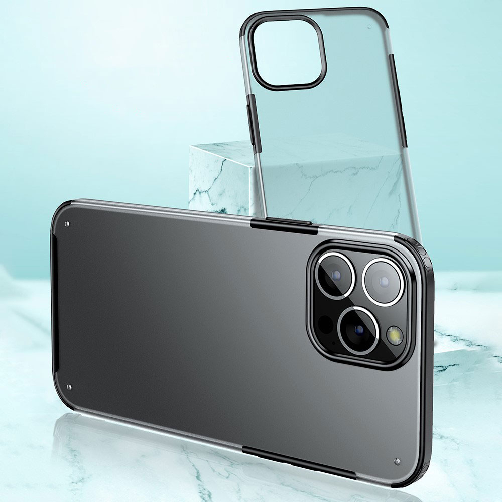 iPhone 13 Pro Hybrid Bumper Hülle Matte Beschichtung (Anti-Fingerprint) - Transparent