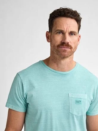 Petrol T-Shirt Key Melange Aqua M-1050-TSR632-5180 kopen