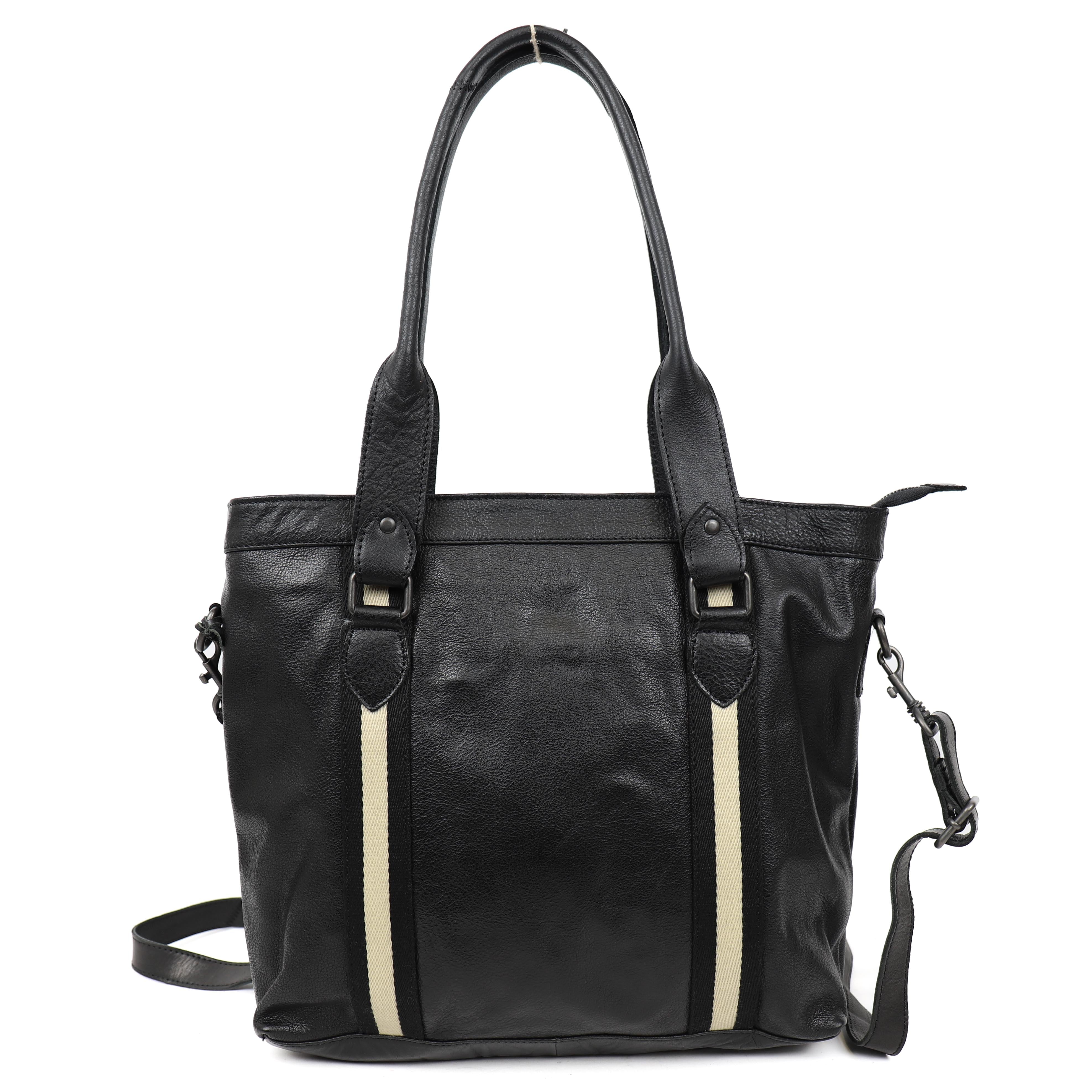Hand-/schoudertas 'Tygo' zwart/stripe