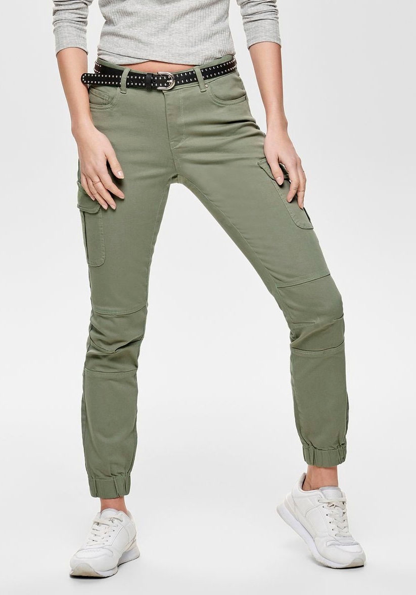 ONLY Cargohose »ONLMISSOURI REG ANK CARGO PNT NOOS«  mit Stretchsäumen
