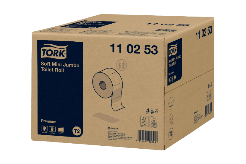 Tork® T2 Zacht Mini Jumbo Toiletpapier 2-laags 12x170m Premium Wit (11