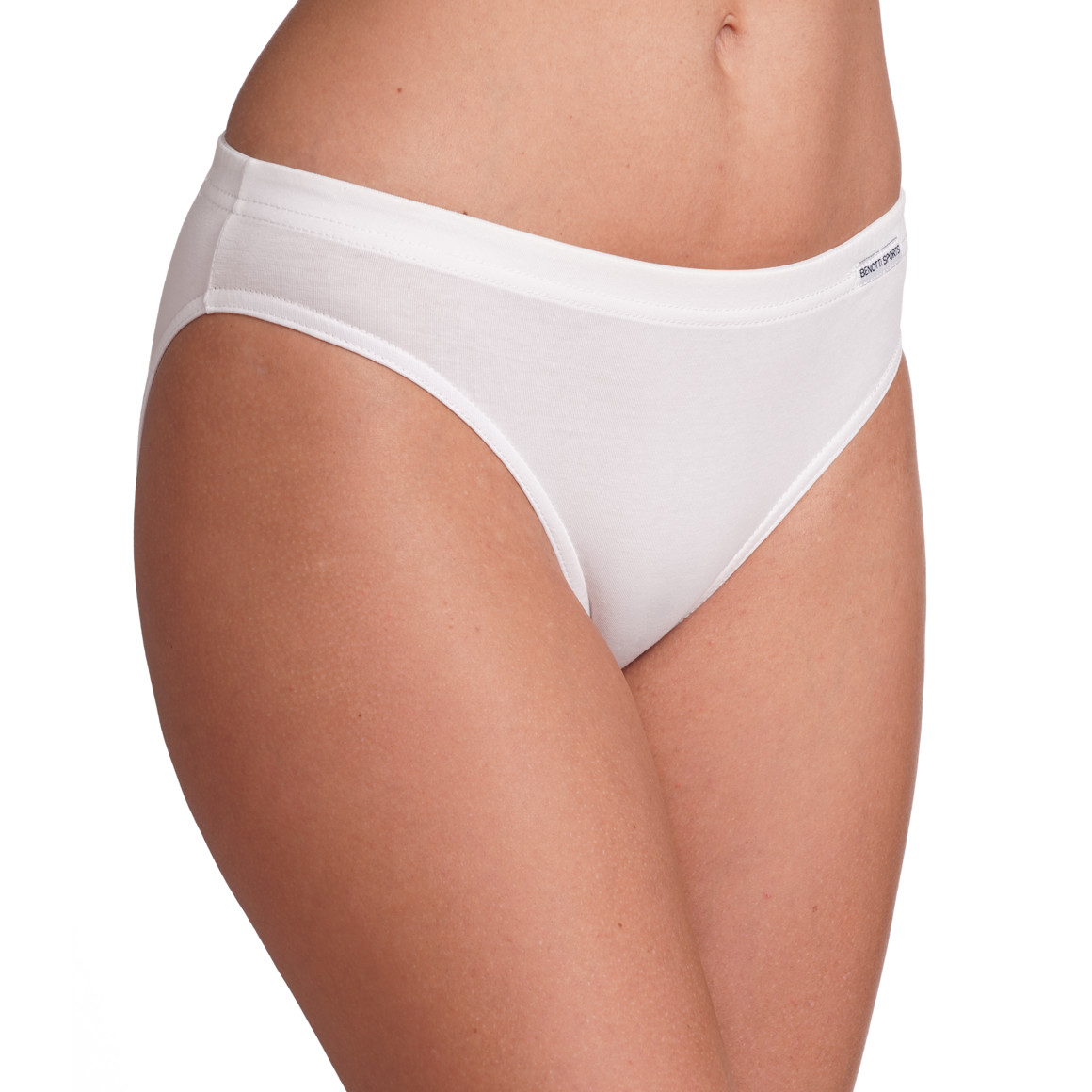 Gina Benotti 3 Damen Slips in verschiedenen Farben weiss / dunkelblau / hellblau