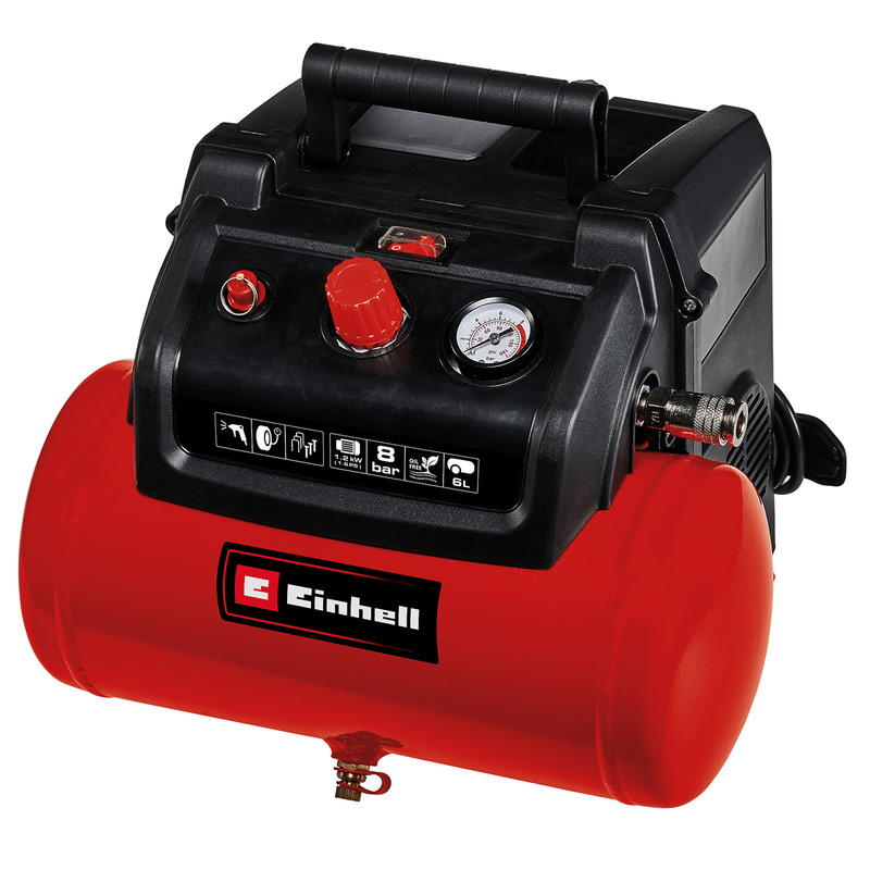 Einhell TC-AC 190/6/8 compressor olievrij 6L