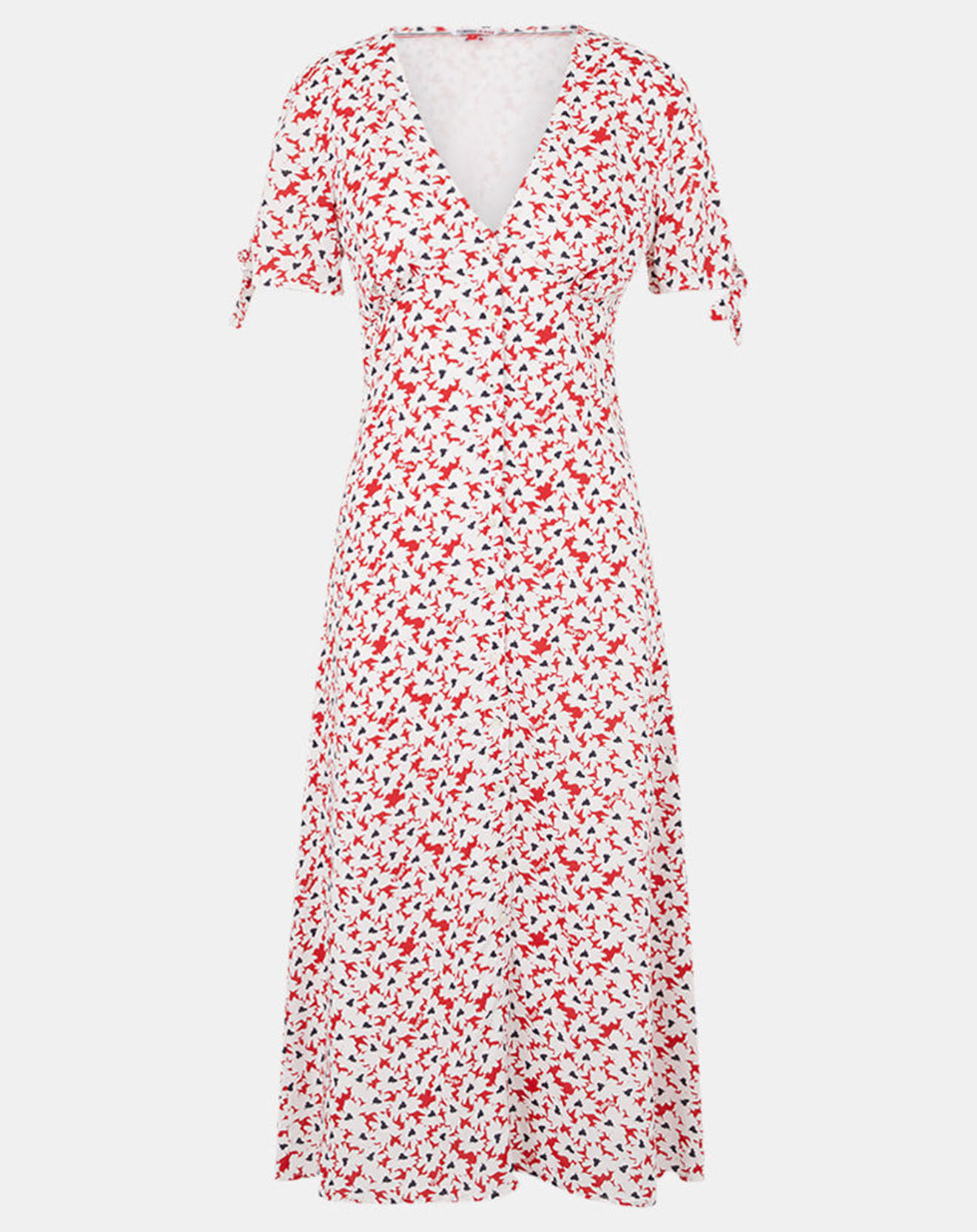 Tommy Jeans Robe Midi imprimée rouge/blanc