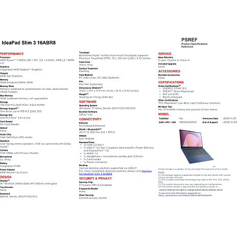 Lenovo IdeaPad Slim 3 16
