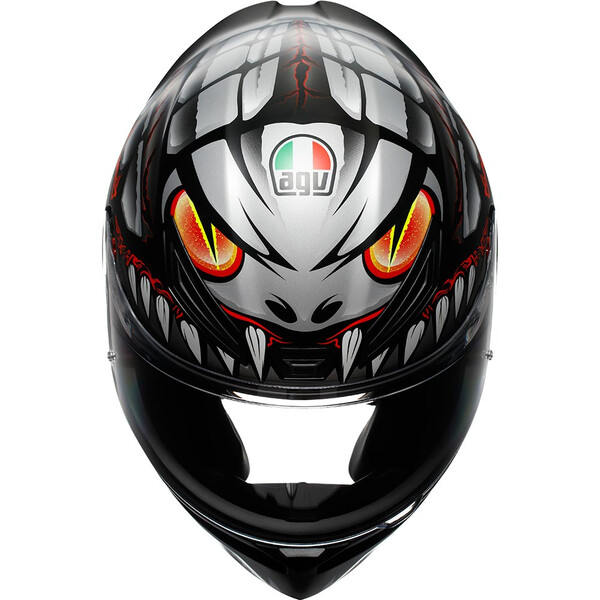 AGV - Casque K1 S Lyzard Noir Mat / Gris / Rouge
