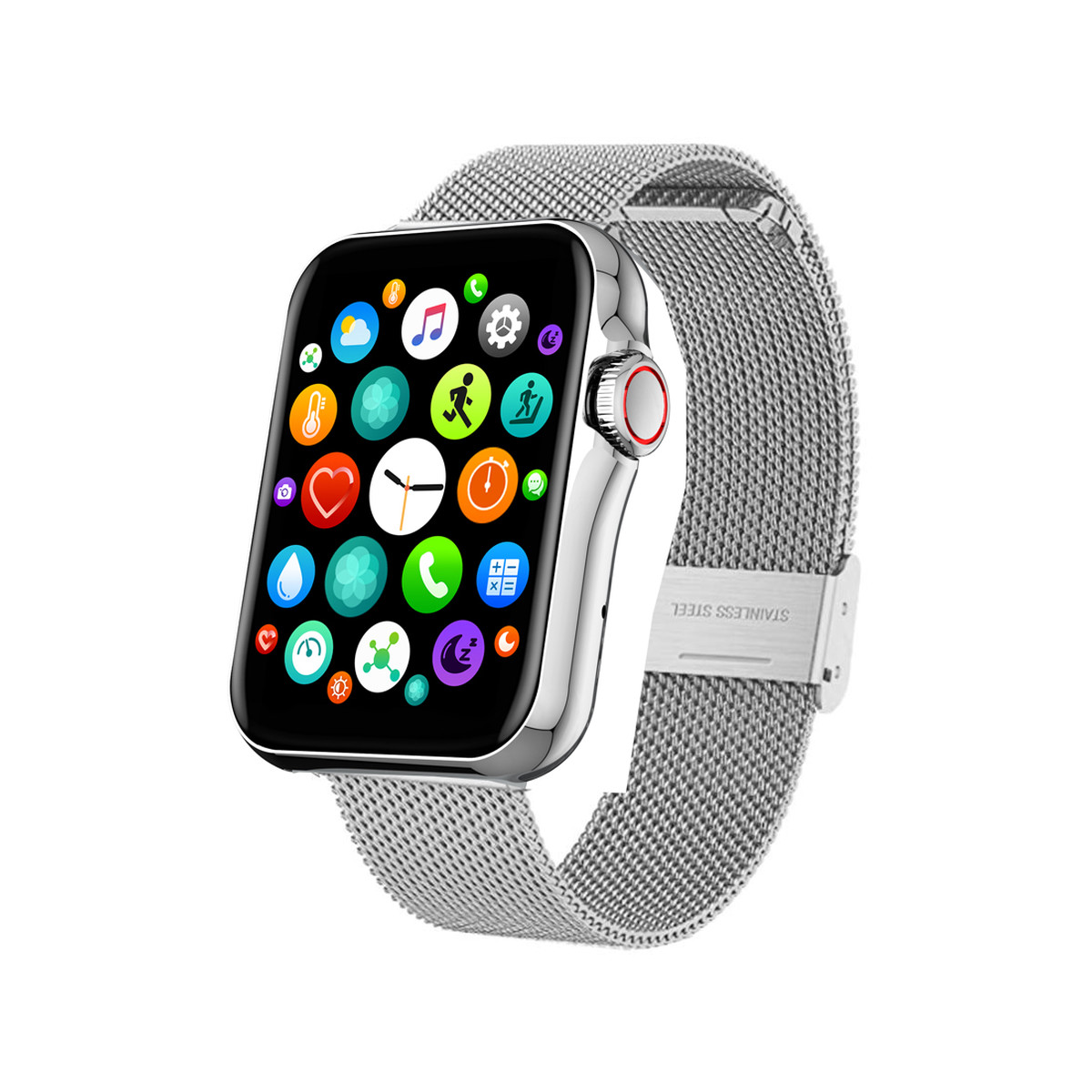 Montre SMARTY 2.0 new standing mixte connecté bracelet acier maille milanaise