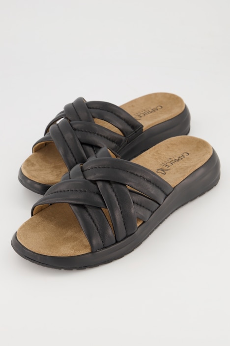 Caprice Leder-Pantoletten, Climotion, Weite H