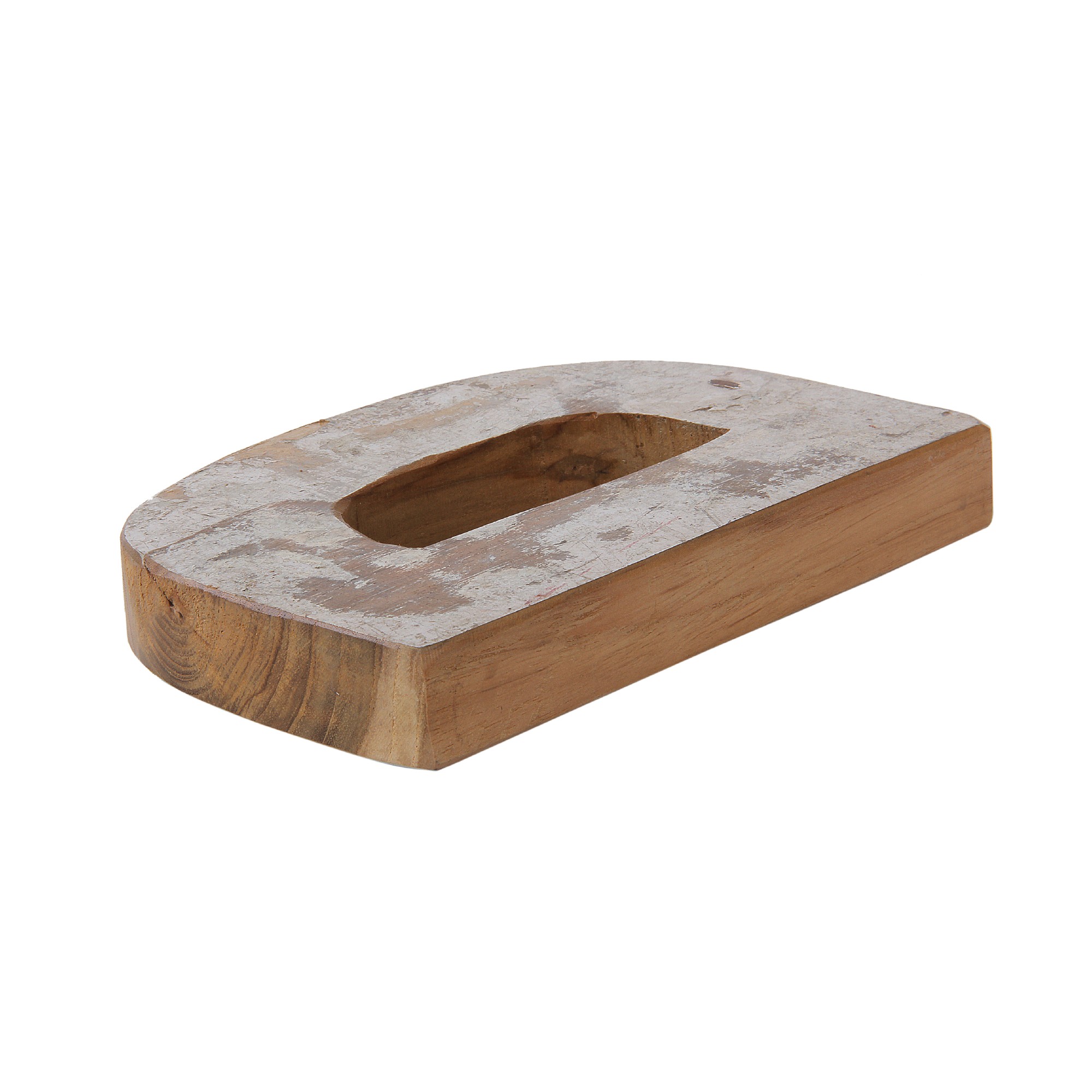 Holzbuchstabe 'D', mehrfarbig, T 2,5 cm, B 13 cm, H 19 cm von fischer's lagerhaus