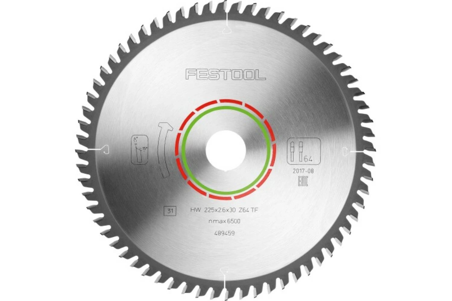 Festool 489459 / 225x2,6x30 TF64 Cirkelzaagblad - 225 x 30 x 64T - Laminaat