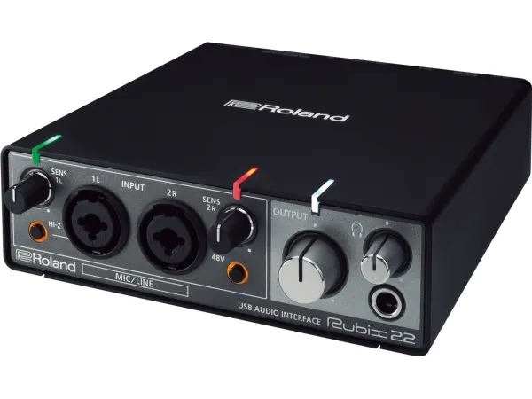 Roland Rubix22, Desktop, Sort, USB, 24-bit/192kHz, 44.1,48,96,192 kHz, USB
