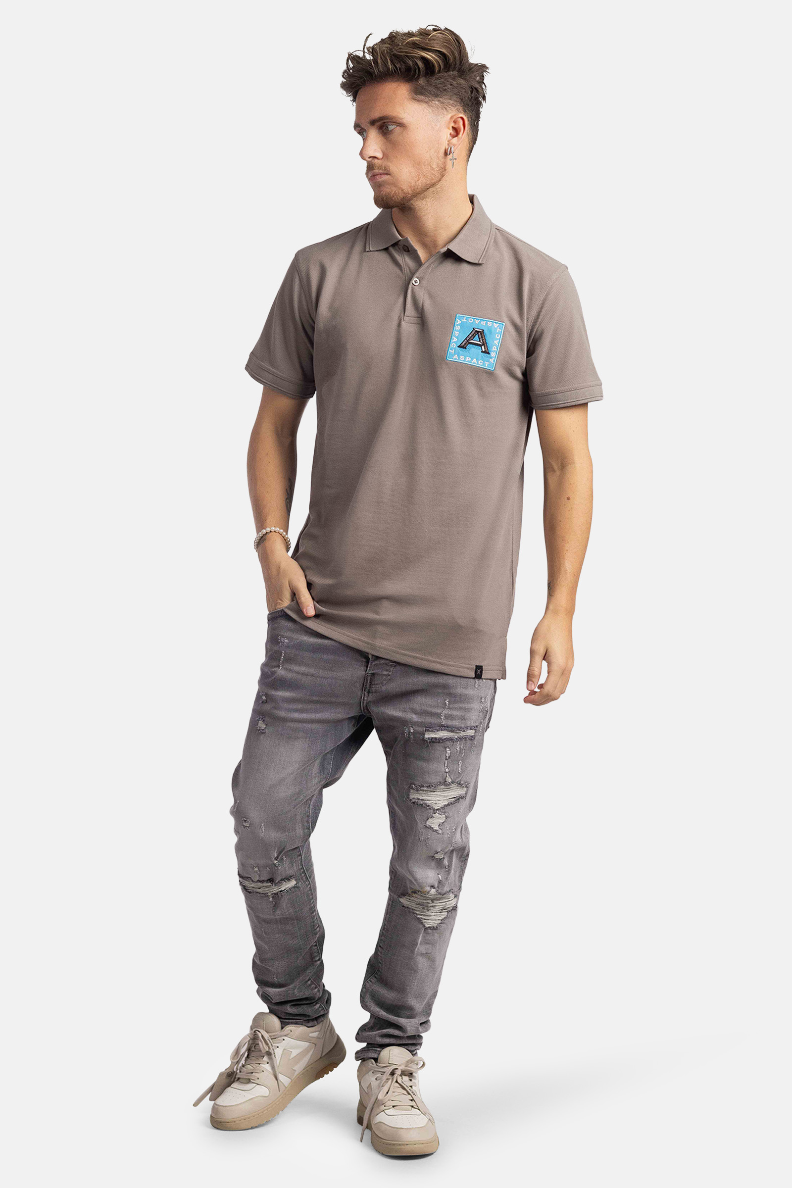 Aspact Royal Polo Heren Grijs