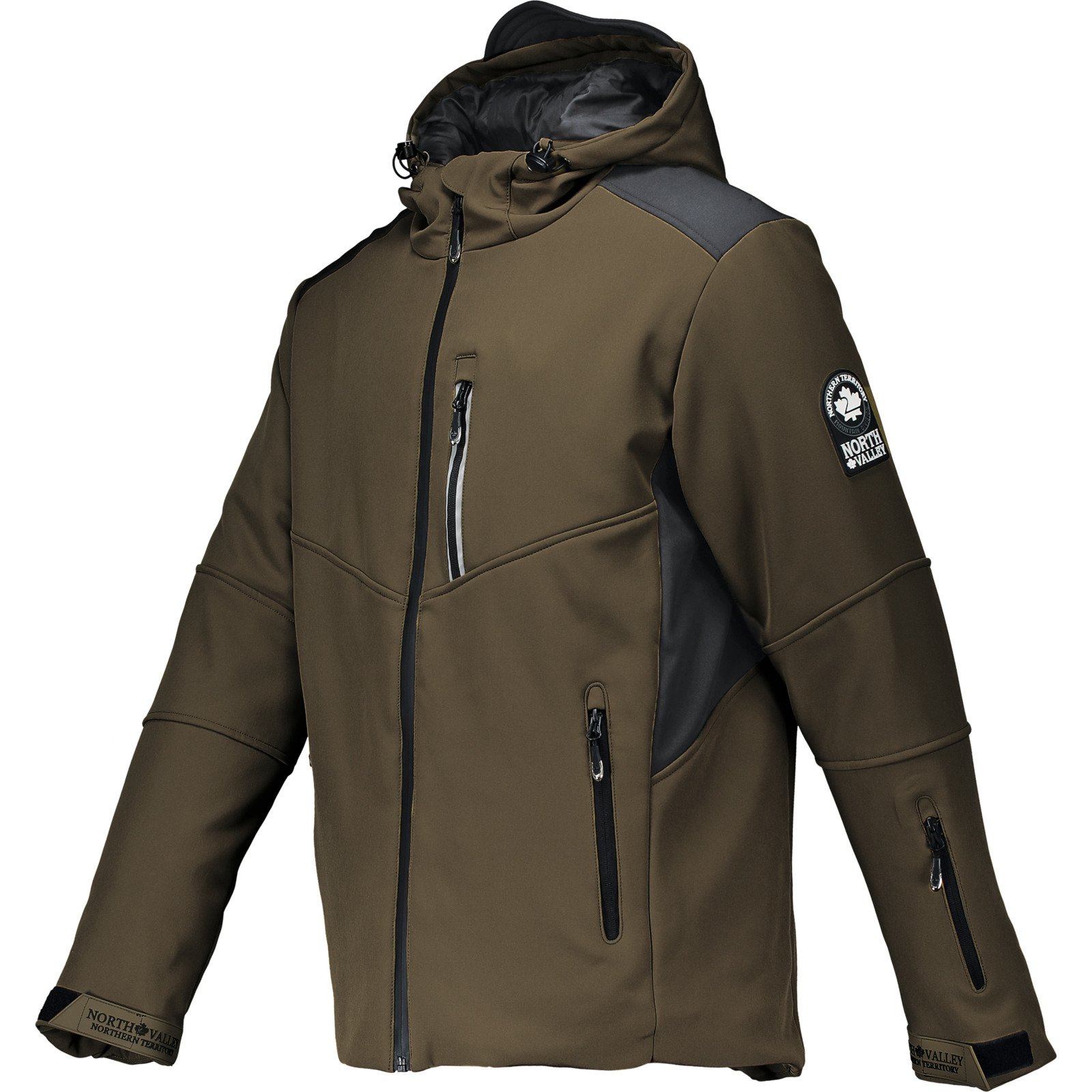 North Valley Herren-Softshelljacke Lillo S, olive