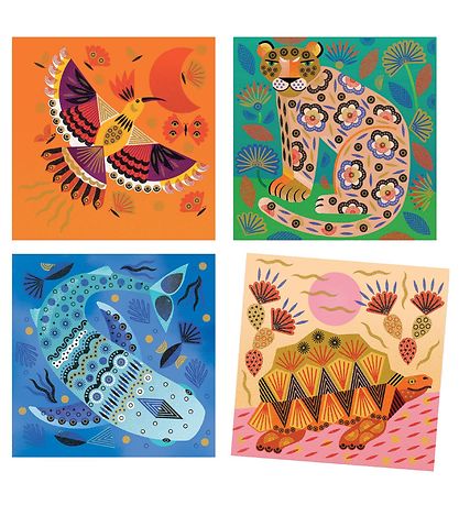 Djeco Stempelset - Clear Stempel - Muster und Animals