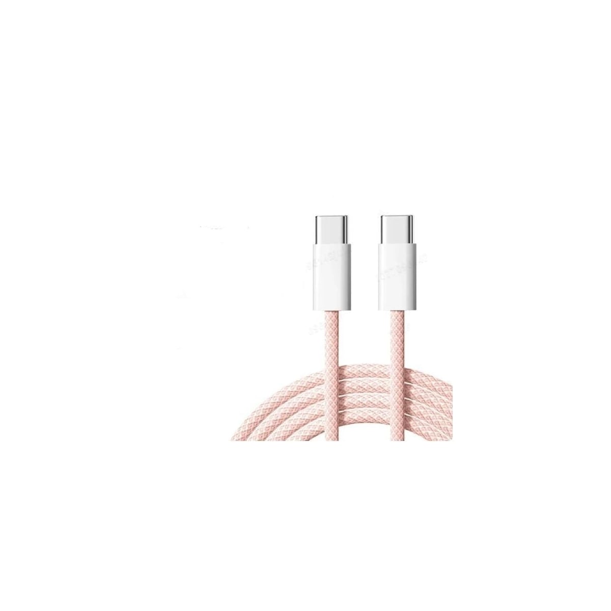 NÖRDIC 2m USB 2.0 USB-C til C-kabel for iPhone 15/15 Pro/15 Plus/15 Pro Max 3A 480Mbps 60W rosa