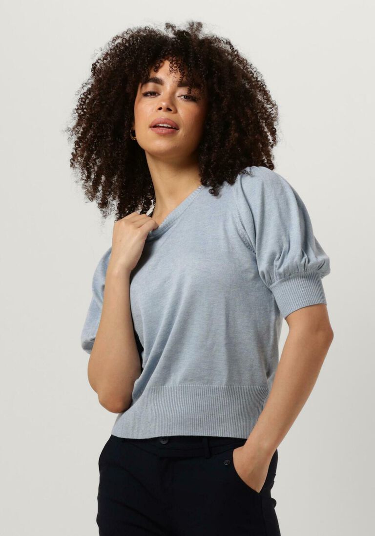 MINUS lichtblauwe minus top liva knit tee