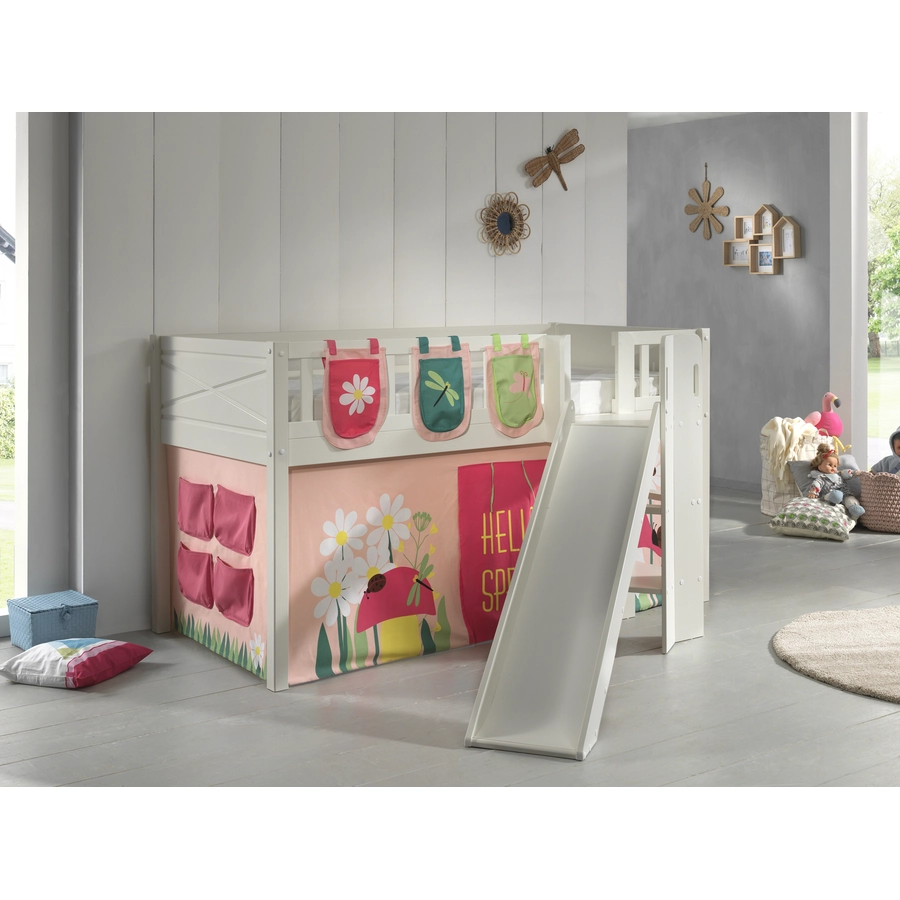 VIPACK Spielbett SCOTT 90 x 200 cm Spring 2-teilig weiß
