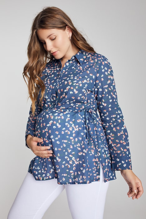 Bellieva-Hemdbluse, Still-Funktion, Langarm, Biobaumwolle, GOTS