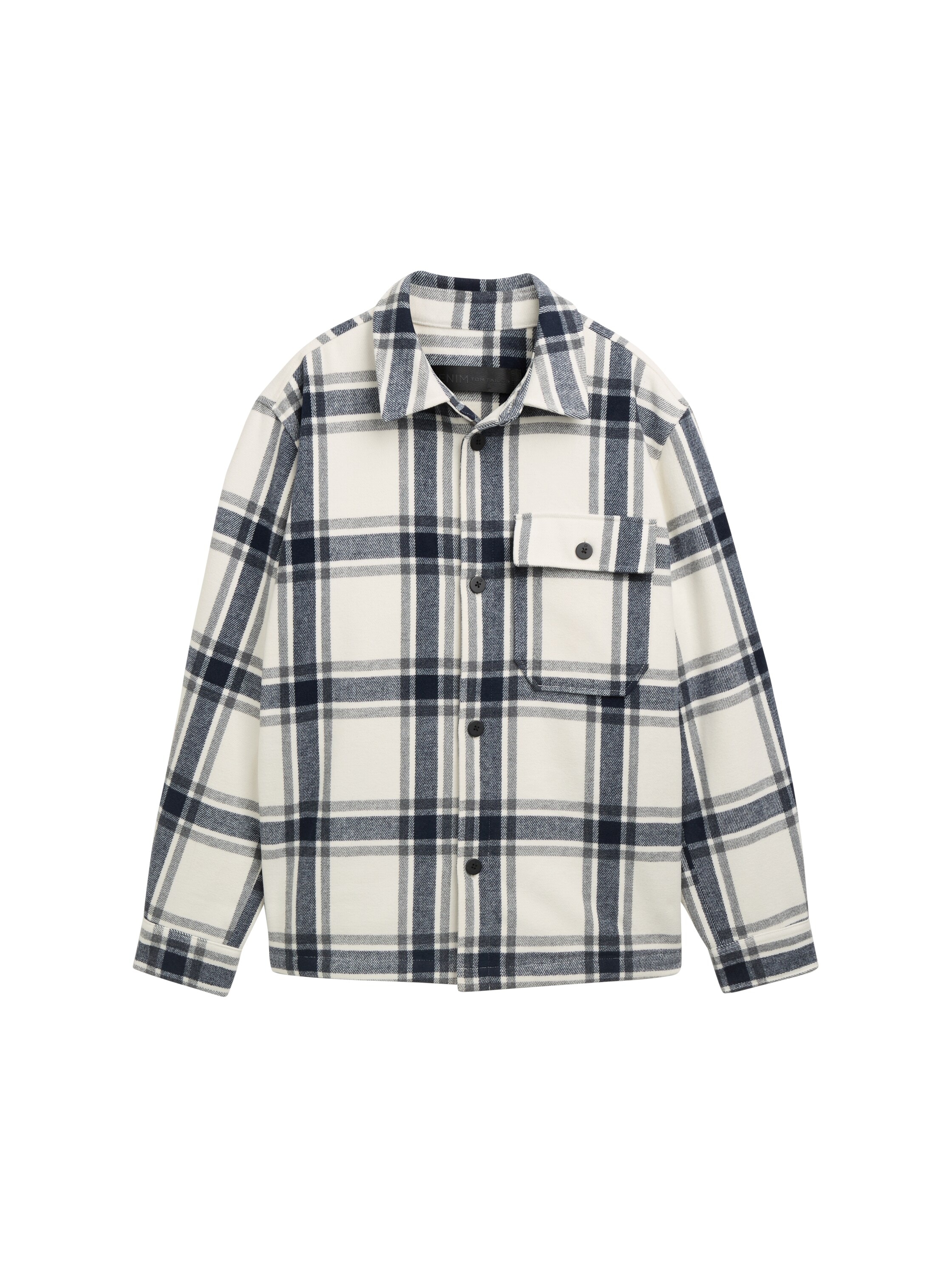 TOM TAILOR Denim Hemdjacke ohne Kapuze mit Karo-Muster