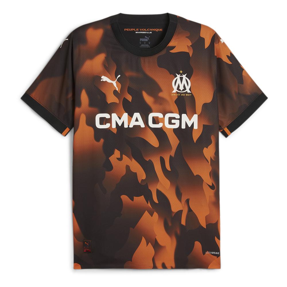 Puma OM Maillot Third Authentique Noir/Orange Homme Puma 23/24