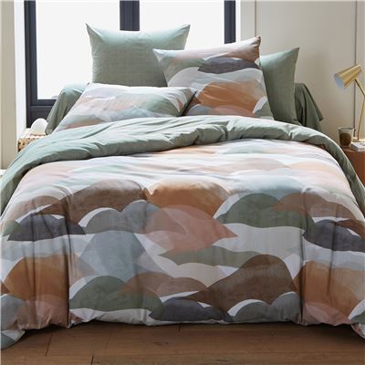 Linge de lit motif aquarellé - BECQUET CRÉATION