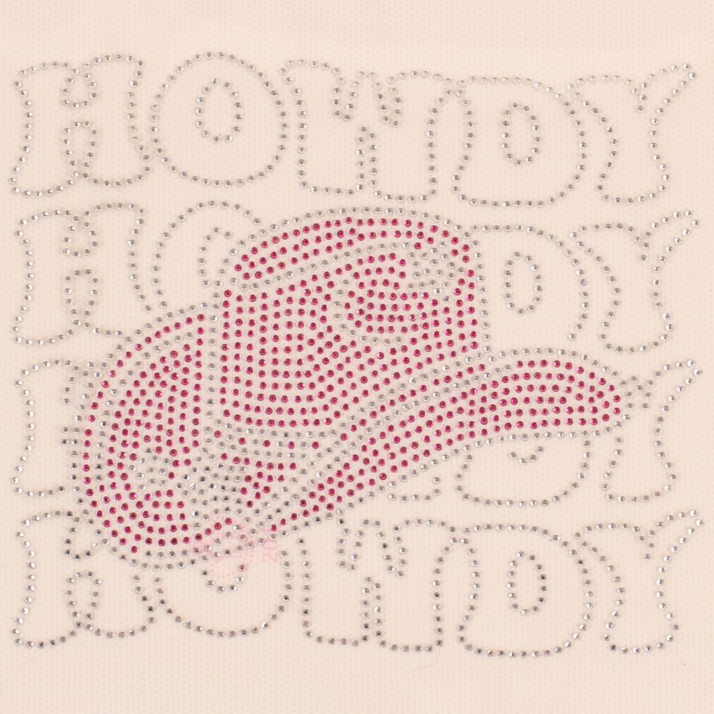 Glitter transfer Howdy Pink