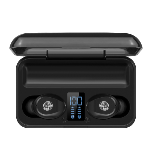 Fones de ouvido sem fio Smartek TWS-490 IPX7 com carregador integrado