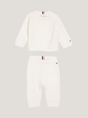 Conjunto de moletom e calça jogger com monograma TH - Caixa de presente