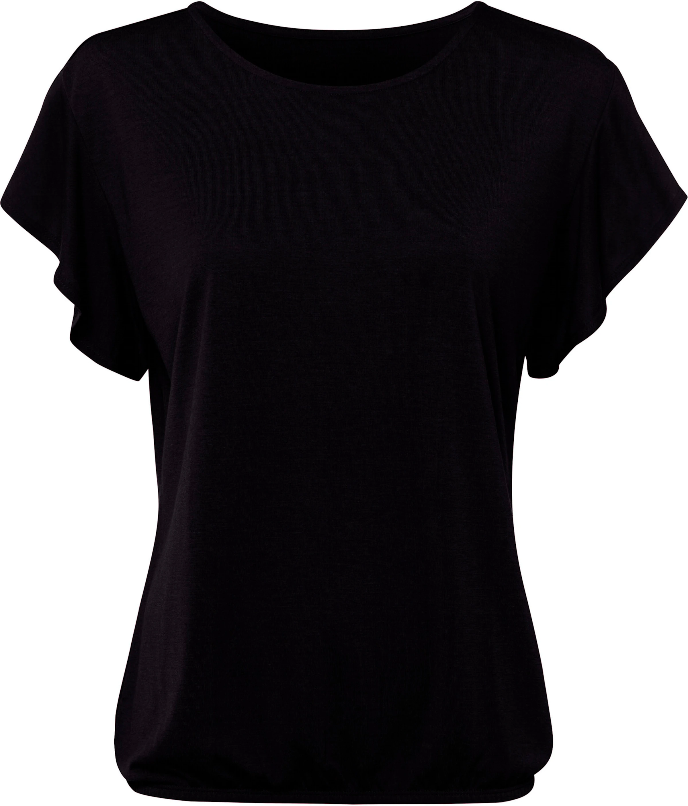 LASCANA Rundhalsshirt in rot, schwarz