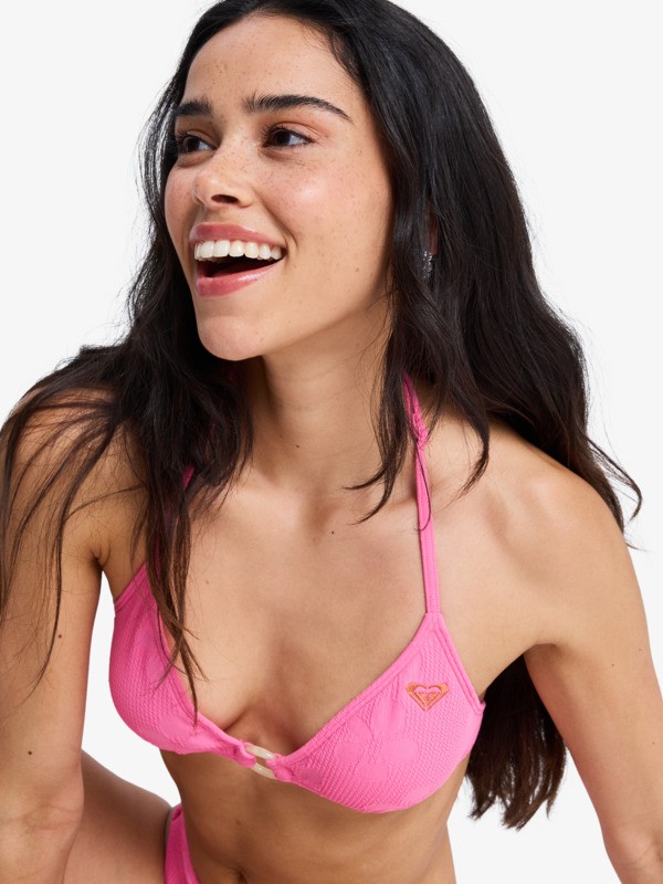 Roxy Paradise Fixed Tri Haut de bikini triangle Rose Femme