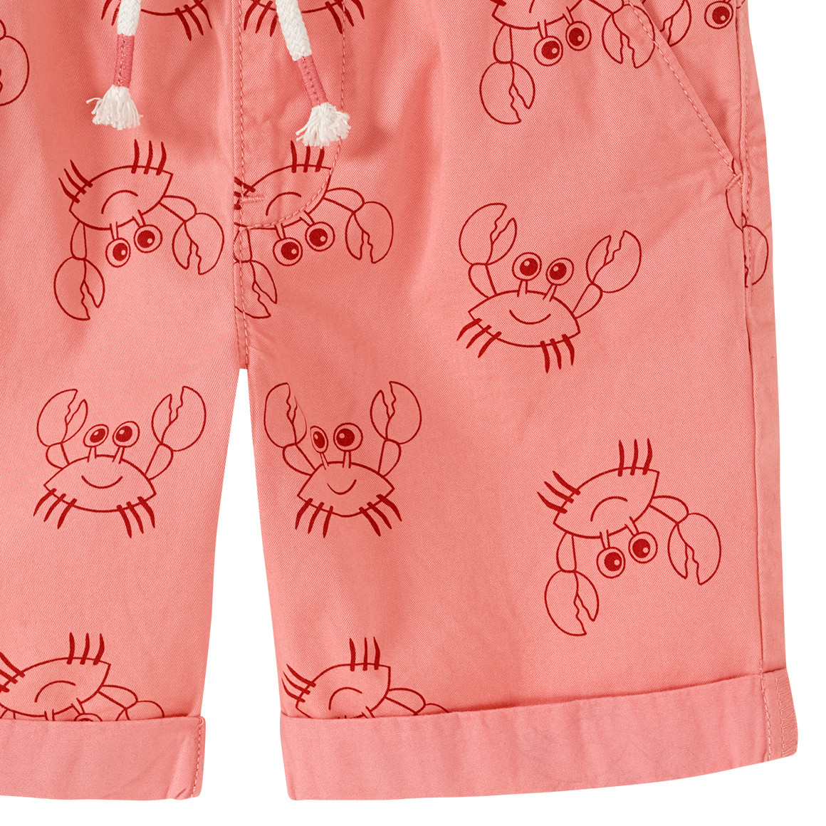 Topolino Jungen Shorts mit Krabben-Allover hellorange