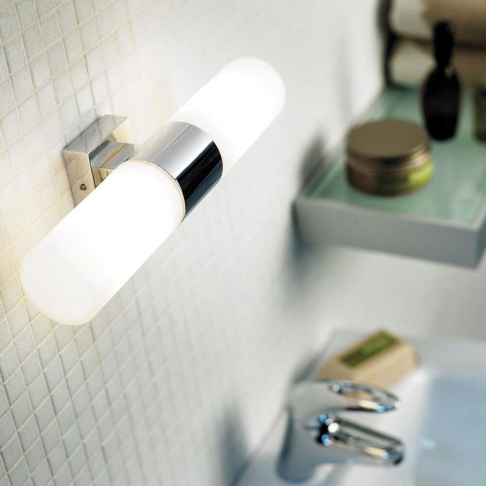 Badkamer wandlamp Tangens chroom 2xE14