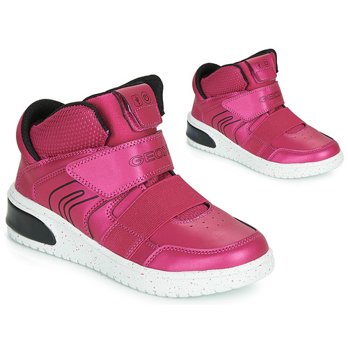 Geox - J XLED GIRL - Rose Fuchsia / Noir / LED