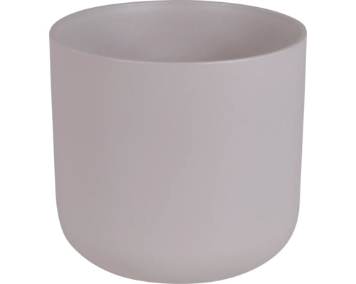 Keramische bloempot 13,5 x 13,5 x 12,6 cm beige