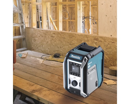 Makita DMR115 12V-18V accu-bouwradio met DAB+, zonder accu en lader