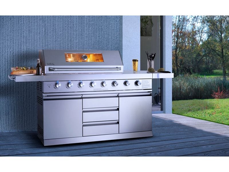 Buschbeck Outdoorküche Bristol, 214 x 60 x 119 cm Edelstahl-Outdoorküche – die ideale Ergänzung für Ihre Terrasse