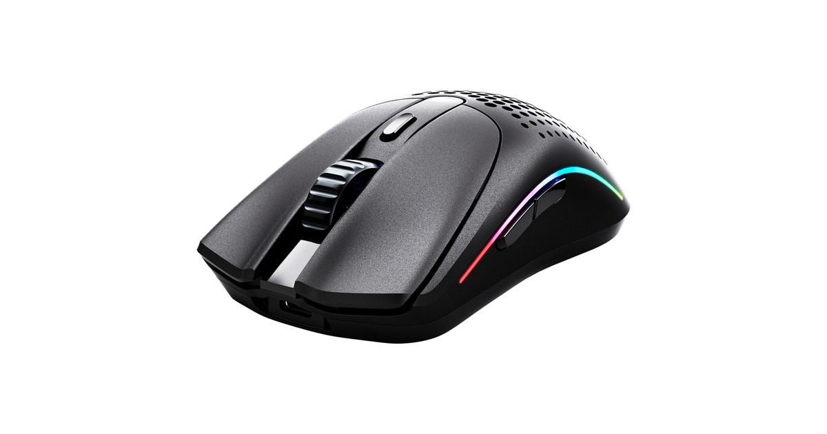 GloriousModel O 2 Wireless gaming muis  (Zwart (mat), 26.000 dpi, 2.4 GHz, Bluetooth, RGB leds)