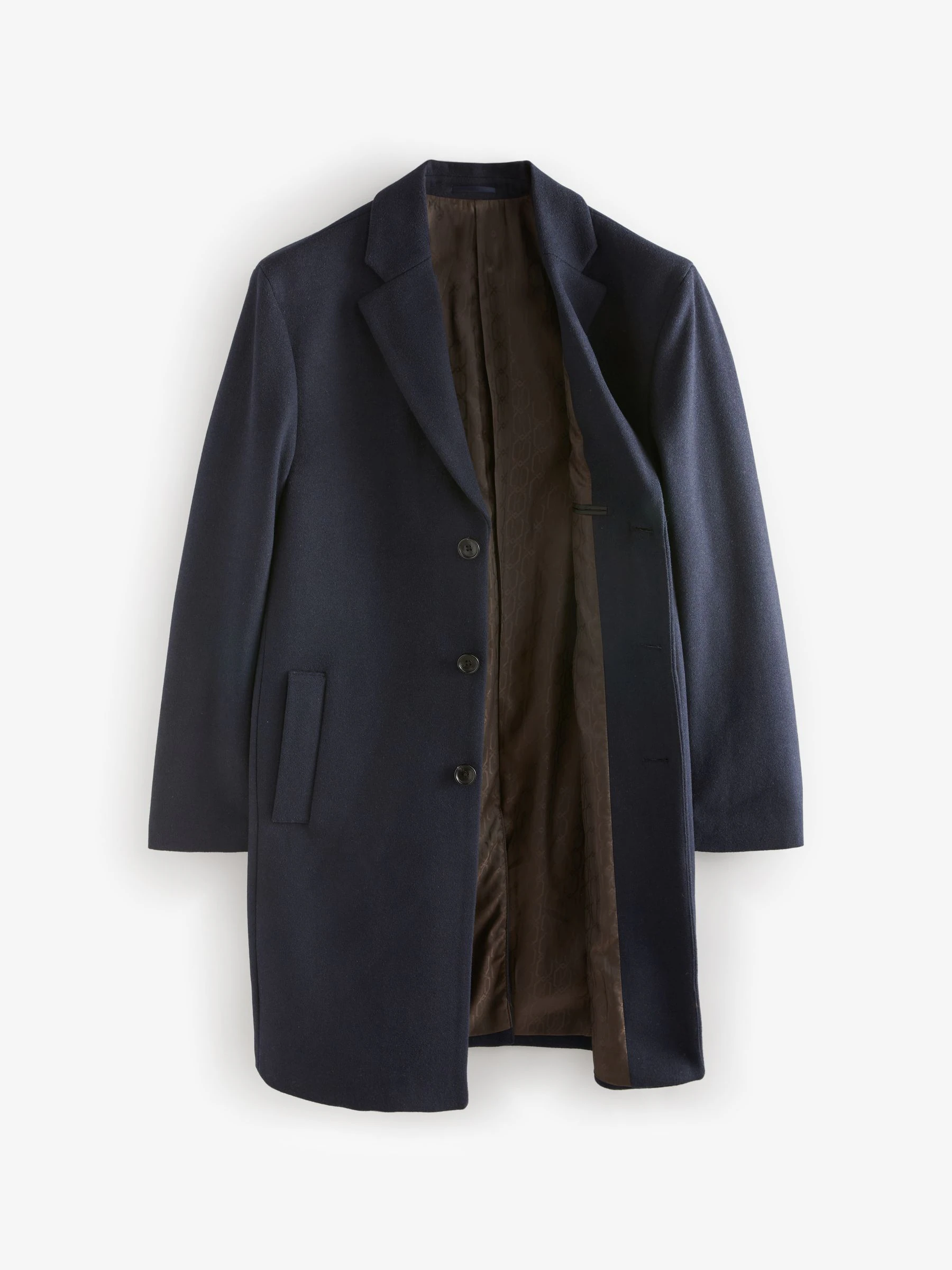 Marineblauw - Epsom overjas met wol