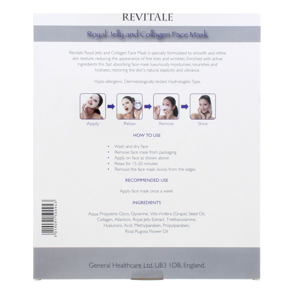 Revitale Face mask Royal Jelly & Collagen - 2 stk.