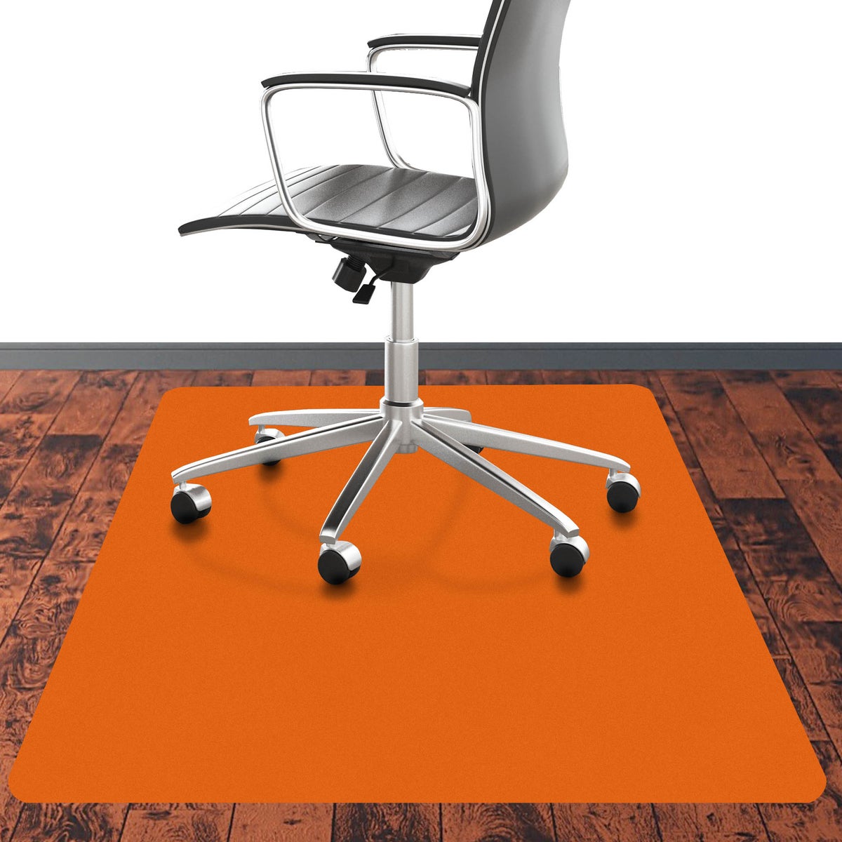 PE CHROMA vloerbeschermingsmat - Oranje - 116x150 cm - Harde vloer - Kleurrijke beschermmat als onderlegger voor bureaustoelen