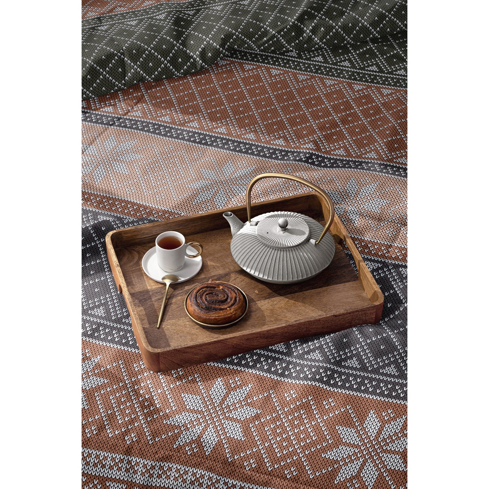Bettwäsche Micro-Polyester Norwegermuster 160x210 65x100 Bettanzug Nord
