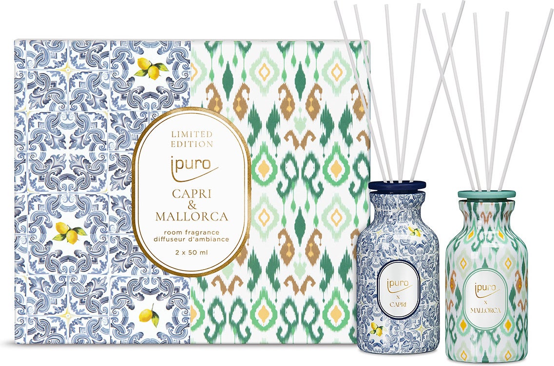 Ipuro geurstokjes Capri & Mallora 50 ml 2 stuks
